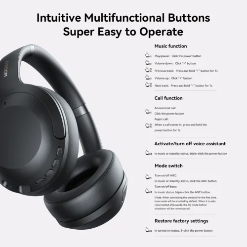 JOYROOM Casque Sans Fil ANC JR-JH2 – Image 3